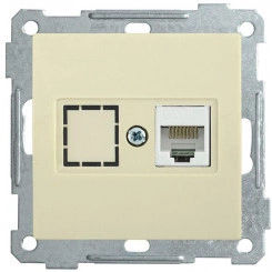 Розетка компьютерная СП Bolero РК10-1-Б RJ45 кат.5E механизм крем. IEK EKB15-01-K33 Розетка компьютерная СП Bolero РК10-1-Б RJ45 кат.5E механизм крем. IEK EKB15-01-K33