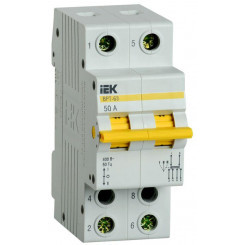 Выключатель-разъединитель трехпозиционный 2п ВРТ-63 50А IEK MPR10-2-050