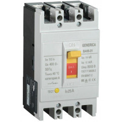 Выключатель автоматический 3п 25А 18кА ВА66-31 GENERICA SAV10-3-0025-G