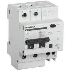Выключатель автоматический дифференциального тока 2п 32А 100мА АД12 GENERICA MAD15-2-032-C-100