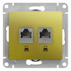 Розетка компьютерная 2-м Glossa RJ45 кат.5E механизм фисташк. SE GSL001085KK Розетка компьютерная 2-м Glossa RJ45 кат.5E механизм фисташк. SE GSL001085KK
