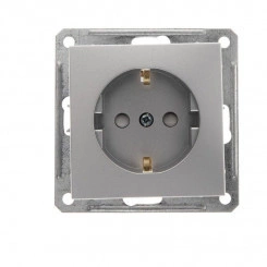 Розетка 1-м СП W59 16А IP20 с заземл. защ. шторки механизм матов. хром SE RS16-152-5-86 Розетка 1-м СП W59 16А IP20 с заземл. защ. шторки механизм матов. хром SE RS16-152-5-86