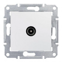 Розетка телевизионная проходная TV 1-м СП Sedna 4дБ механизм бел. SchE SDN3201821