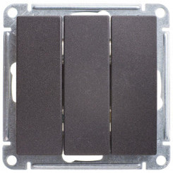 Выключатель 3-кл. СП W59 10А IP20 10AX механизм черн. бархат SE VS0510-351-6-86