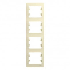 Рамка 4-м Glossa вертикал. беж. SE GSL000208