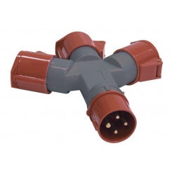 Адаптер 3-х луч. 16А 3P+PE 380В IP44 TS1013-214 IEK PAS32-016-4 Адаптер 3-х луч. 16А 3P+PE 380В IP44 TS1013-214 IEK PAS32-016-4