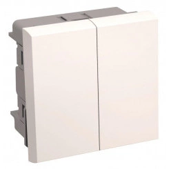 Выключатель 2-кл. 2мод. СП Праймер 10А IP20 ВК1-22-00-П бел. IEK CKK-40D-VD2-K01