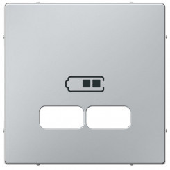 Накладка центральная Merten для механизма USB 2.1А SM алюм. SchE MTN4367-0460