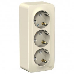 Розетка 3-м ОП Blanca 16А IP20 250В с заземл. защ. шторки с изолир. пластиной молоч. SE BLNRA011312 Розетка 3-м ОП Blanca 16А IP20 250В с заземл. защ. шторки с изолир. пластиной молоч. SE BLNRA011312