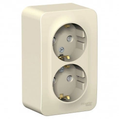 Розетка 2-м ОП Blanca 16А IP20 250В с заземл. защ. шторки с изолир. пластиной молоч. SE BLNRA011212 Розетка 2-м ОП Blanca 16А IP20 250В с заземл. защ. шторки с изолир. пластиной молоч. SE BLNRA011212