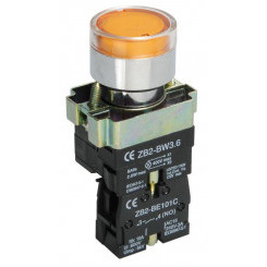 Кнопка LAY5-BW3561 c подсветкой желт. 1з IEK BBT50-BW-K05