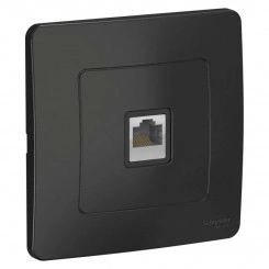 Розетка компьютерная 1-м СП Blanca RJ45 кат.5E антрацит SE BLNIS045006 Розетка компьютерная 1-м СП Blanca RJ45 кат.5E антрацит SE BLNIS045006