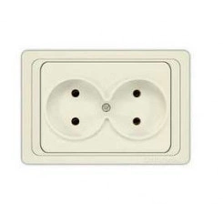 Розетка 2-м СП Валери 16А сл. кость UNIVersal Б-В0102 Розетка 2-м СП Валери 16А сл. кость UNIVersal Б-В0102