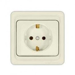 Розетка 1-м СП Валери 16А с заземл. сл. кость UNIVersal Б-В0028 Розетка 1-м СП Валери 16А с заземл. сл. кость UNIVersal Б-В0028
