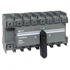 Рубильник 4п 100А реверсивный с рукояткой для прямой установки TwinBlock EKF tb-s-100-4p-rev Рубильник 4п 100А реверсивный с рукояткой для прямой установки TwinBlock EKF tb-s-100-4p-rev