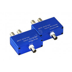 Уплотнитель видеосигнала по коаксиланому кабелю (комплект), на 2вх, до 400м, AHD/CVBS/CVI/TVI