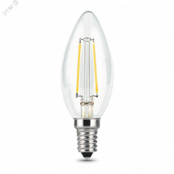 Лампа светодиодная LED 7 Вт 550 Лм 2700К теплая Е14 Свеча шаг. диммирование Filament Gauss