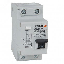 Выключатель автоматический дифференциального тока АВДТ с защитой от сверхтоков 2П 25А 30мА А АВДТ32-22C25-AC-УХЛ4