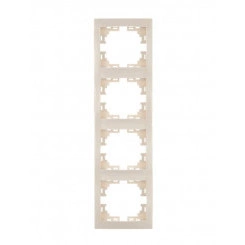 Рамка 4-м Mira вертикал. крем. LEZARD 701-0300-154