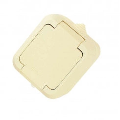 Розетка 1-м ОП 10А IP44 с заземл. с крышкой п/герм. крем. Makel 18204 Розетка 1-м ОП 10А IP44 с заземл. с крышкой п/герм. крем. Makel 18204