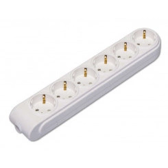 Колодка удлинителя 6-м с заземл. защ. шторки Makel N6210000