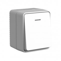 Выключатель 1-кл. ОП AtlasDesign PROFI IP54 с подсветкой 10 АХ сер. SE ATN543013 Выключатель 1-кл. ОП AtlasDesign PROFI IP54 с подсветкой 10 АХ сер. SE ATN543013