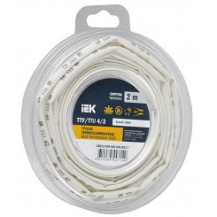 Трубка термоусадочная ТТУ нг-LS 4/2 бел. (уп.2м) IEK UDR12-004-002-002-K01-T Трубка термоусадочная ТТУ нг-LS 4/2 бел. (уп.2м) IEK UDR12-004-002-002-K01-T