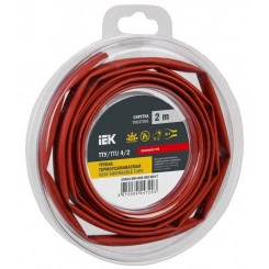 Трубка термоусадочная ТТУ нг-LS 4/2 красн. (уп.2м) IEK UDR12-004-002-002-K04-T Трубка термоусадочная ТТУ нг-LS 4/2 красн. (уп.2м) IEK UDR12-004-002-002-K04-T