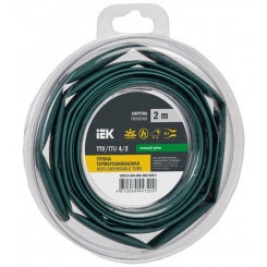 Трубка термоусадочная ТТУ нг-LS 4/2 зел. (уп.2м) IEK UDR12-004-002-002-K06-T Трубка термоусадочная ТТУ нг-LS 4/2 зел. (уп.2м) IEK UDR12-004-002-002-K06-T