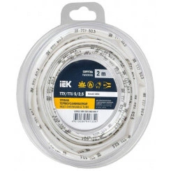 Трубка термоусадочная ТТУ нг-LS 5/2.5 бел. (уп.2м) IEK UDR12-005-D25-002-K01-T Трубка термоусадочная ТТУ нг-LS 5/2.5 бел. (уп.2м) IEK UDR12-005-D25-002-K01-T