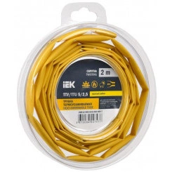 Трубка термоусадочная ТТУ нг-LS 5/2.5 желт. (уп.2м) IEK UDR12-005-D25-002-K05-T Трубка термоусадочная ТТУ нг-LS 5/2.5 желт. (уп.2м) IEK UDR12-005-D25-002-K05-T