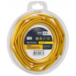 Трубка термоусадочная ТТУ нг-LS 6/3 желт. (уп.2м) IEK UDR12-006-003-002-K05-T Трубка термоусадочная ТТУ нг-LS 6/3 желт. (уп.2м) IEK UDR12-006-003-002-K05-T