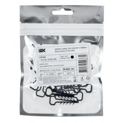 Дюбель-хомут 5х10мм для плоского кабеля нейлон черн. (уп.25шт) IEK UDH14-05-10-025-K02