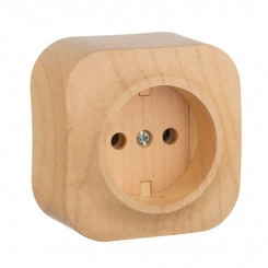 Розетка 1-м ОП Quteo 16А IP20 2P без заземл. без защ. шторок дерево Leg 782270 Розетка 1-м ОП Quteo 16А IP20 2P без заземл. без защ. шторок дерево Leg 782270