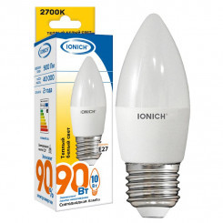 Лампа светодиодная C37 10Вт "Свеча" 2700К Е27 230В тепл. бел. IONICH 1800