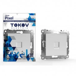 Розетка телефонная 1-м СП Pixel RJ11 механизм бел. TOKOV ELECTRIC TKE-PX-RT1-C01 Розетка телефонная 1-м СП Pixel RJ11 механизм бел. TOKOV ELECTRIC TKE-PX-RT1-C01