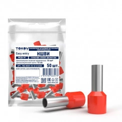 Наконечник штыревой втулочный изолированный НШВИ 10-12 TOKOV ELECTRIC TKE-NSVI-10-12-C13/50 Наконечник штыревой втулочный изолированный НШВИ 10-12 TOKOV ELECTRIC TKE-NSVI-10-12-C13/50