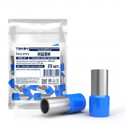 Наконечник штыревой втулочный изолированный НШВИ 120-27 TOKOV ELECTRIC TKE-NSVI-120-27-C08/25 Наконечник штыревой втулочный изолированный НШВИ 120-27 TOKOV ELECTRIC TKE-NSVI-120-27-C08/25