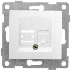 Розетка компьютерная 1-м СП Bravo RJ45 механизм бел. GUSI С10К1-001 Розетка компьютерная 1-м СП Bravo RJ45 механизм бел. GUSI С10К1-001