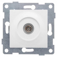 Розетка телевизионная TV 1-м СП Ugra механизм бел. GUSI С11А1-001