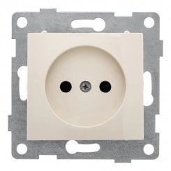 Розетка 1-м СП Bravo 16А 250В без заземл. защ. шторки механизм беж. GUSI С10Р2-003 Розетка 1-м СП Bravo 16А 250В без заземл. защ. шторки механизм беж. GUSI С10Р2-003