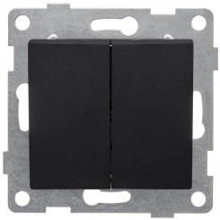 Выключатель 2-кл. СП Bravo 10А 250В механизм графит GUSI С10В2-010 Выключатель 2-кл. СП Bravo 10А 250В механизм графит GUSI С10В2-010