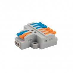 Клемма СМК 2х3 проходная разветвительная 2 полюса, 1 ввод, 3 вывода на полюс, REXANT Клемма СМК 2х3 проходная разветвительная 2 полюса, 1 ввод, 3 вывода на полюс, REXANT