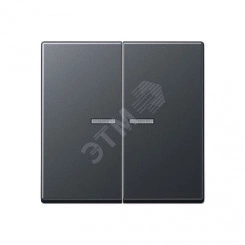 Клавиша 2-я для выключателей и кнопок с окошком для подсветки. Серия A500 Материал- термопласт Цвет- матовый антрацит Клавиша 2-я для выключателей и кнопок с окошком для подсветки. Серия A500 Материал- термопласт Цвет- матовый антрацит