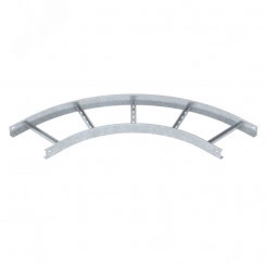 Угловая секция 90° лестничного лотка 60х300 мм R=500 мм Угловая секция 90° лестничного лотка 60х300 мм R=500 мм
