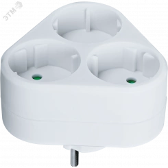 Разветвитель Navigator 94 694 NAD-S-3X-WH 3 гнезда треугольник без заземления Разветвитель Navigator 94 694 NAD-S-3X-WH 3 гнезда треугольник без заземления