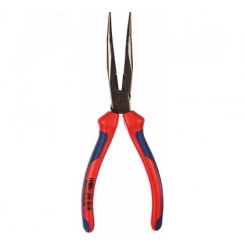 Длинногубцы с режущими кромками полукруглые губки 40° рез: проволока средней твёрдости 32 мм твёрдая проволока 22 мм L-200 мм чёрные 2-компонентные рукоятки Длинногубцы с режущими кромками полукруглые губки 40° рез: проволока средней твёрдости 32 мм твёрдая проволока 22 мм L-200 мм чёрные 2-компонентные рукоятки