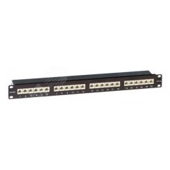 Патч-панель экранированная 19дюйма 1U CAT6A RJ45 LSA 24 порта Патч-панель экранированная 19дюйма 1U CAT6A RJ45 LSA 24 порта