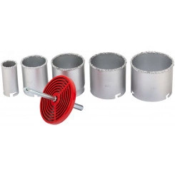 Коронки кольцевые по кафелю карбидные, набор 5 шт, 33-53-67-73-83 мм Коронки кольцевые по кафелю карбидные, набор 5 шт, 33-53-67-73-83 мм