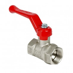 Кран шаровой N/P для ГАЗА 1 1/2 ВР/НР рычаг, латунный НИКЕЛИР-Й 11Б27фтМ (8/2)